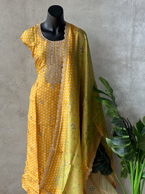 Printed Russian silk salwar material