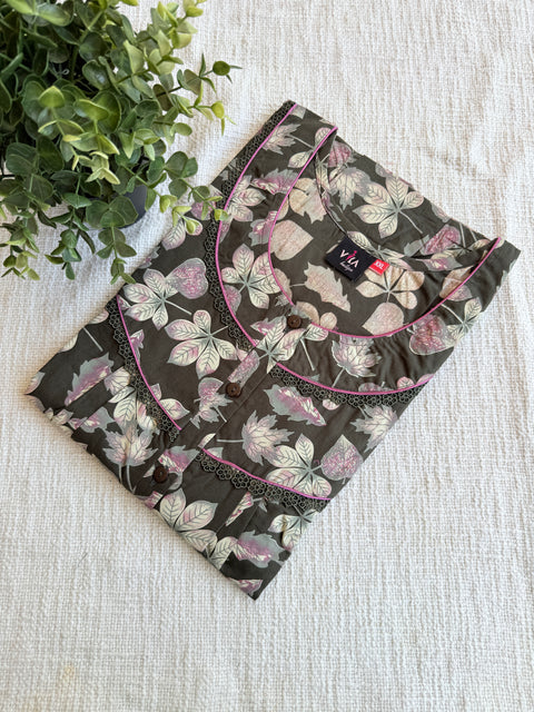 XXL size printed italian cotton Nighty
