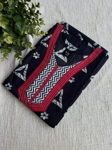 L size printed cotton nighty