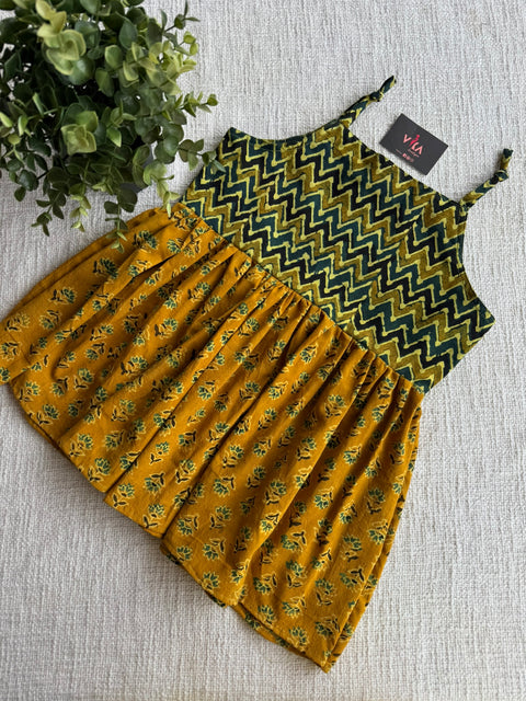 Ajrakh Printed pure cotton Frock