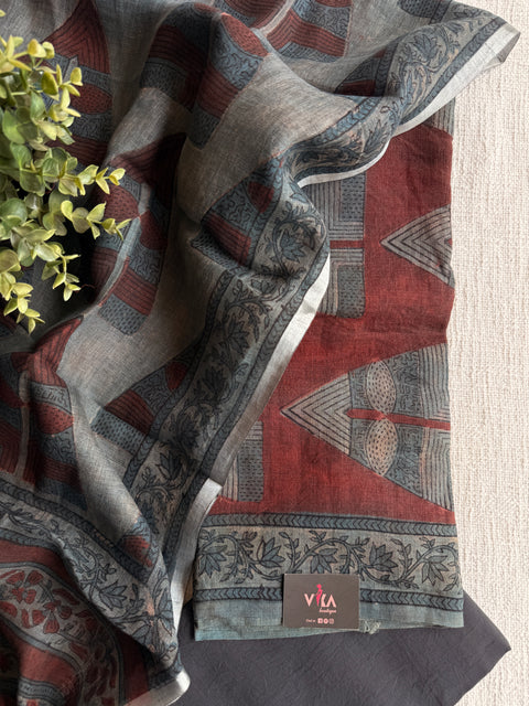 Pure linen suit set material
