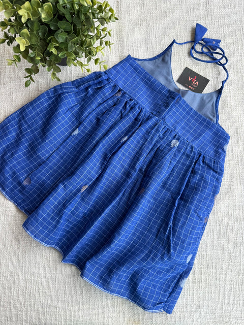 Jamdani cotton kids frock