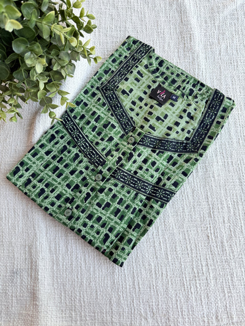 M size printed cotton nighty