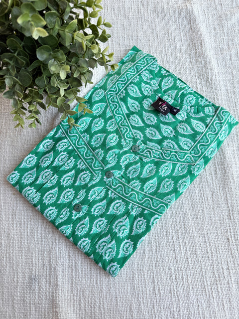 M size printed cotton nighty