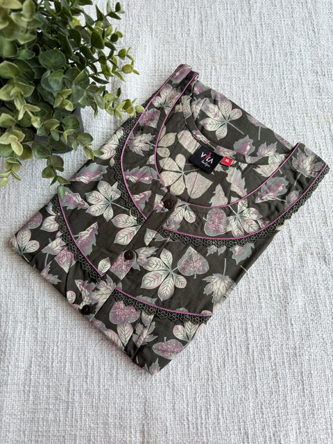 XL size printed italian cotton Nighty