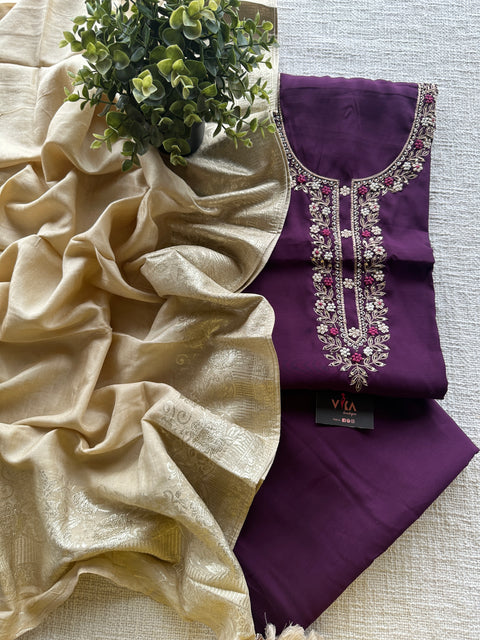 Partywear Roman silk suit set
