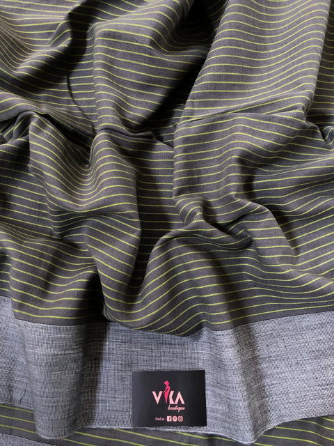 Striped Handloom cotton saree