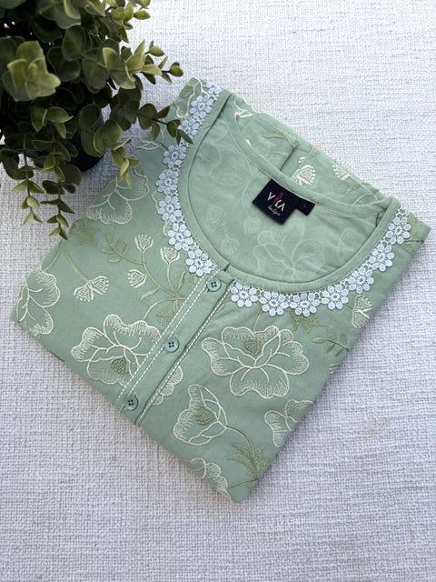 L and XL size Celebrity cotton Emb nighty