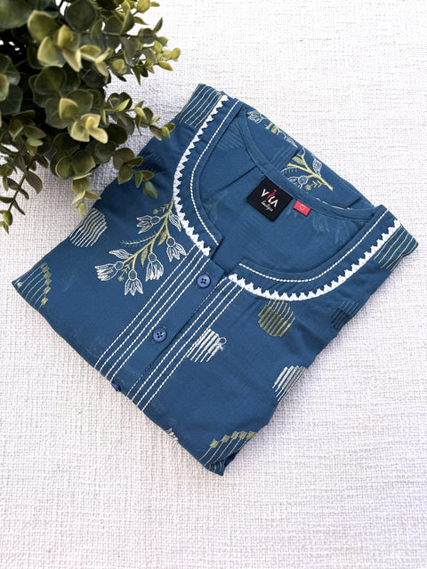 L and XL size Celebrity cotton Emb nighty