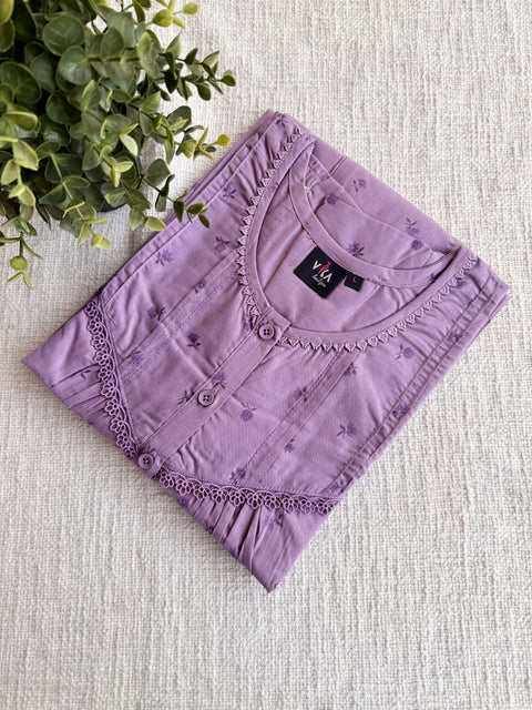L size printed cotton Nighty