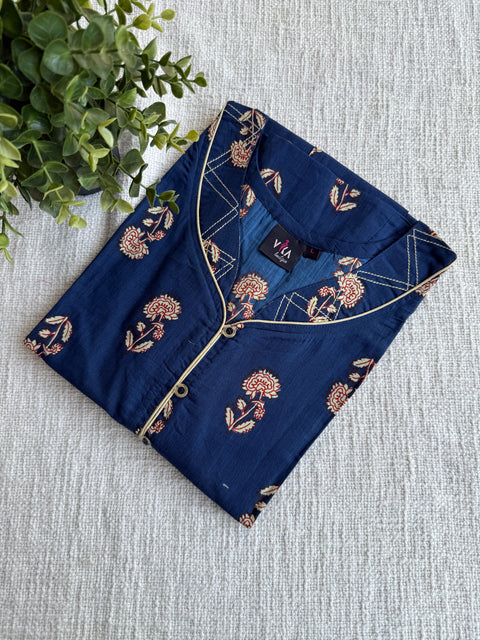 L size printed cotton Nighty