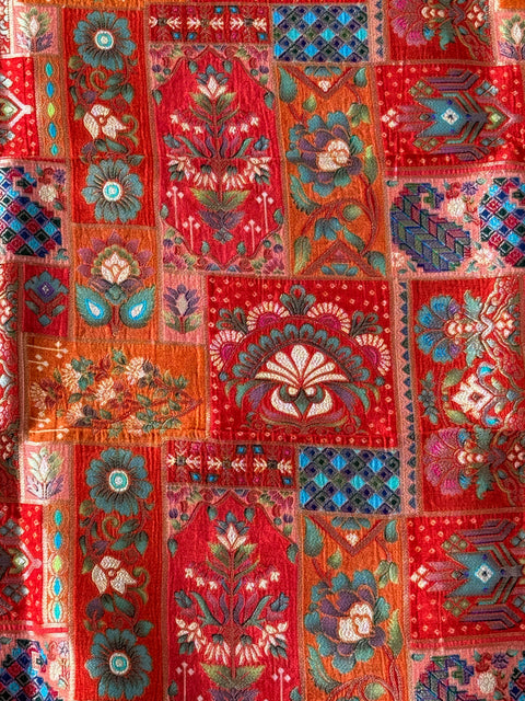 Seq work partywear jute saree with blouse