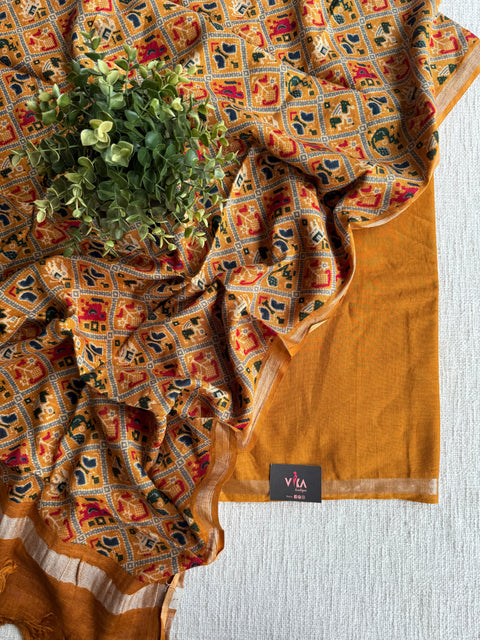 Cotton linen salwar suit material