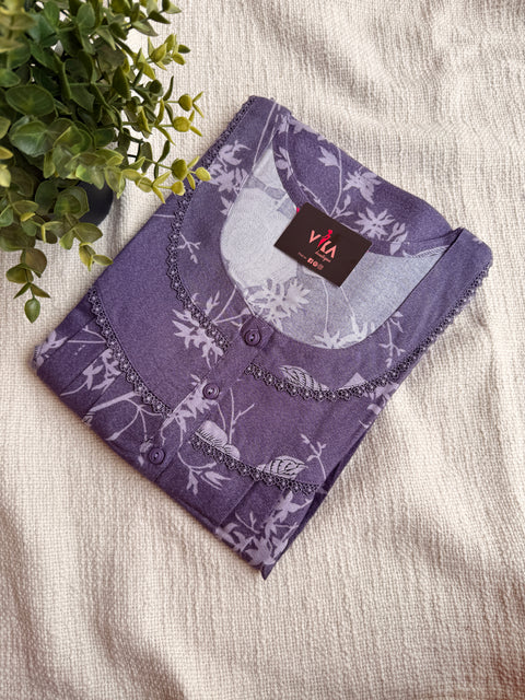 L and XL size printed Alpine nighty