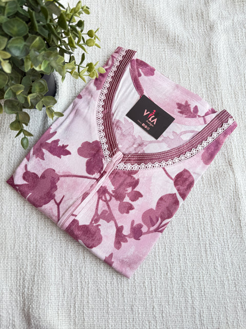 L size printed Alpine nighty