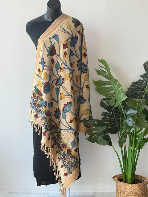 Pen kalamkari Pure cotton dupatta