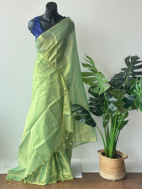 Tissue saree without Blouse