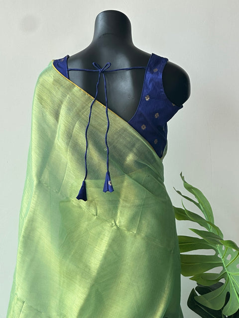 Tissue saree without Blouse