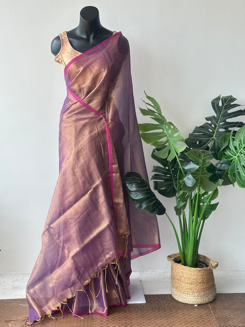 Tissue saree without Blouse