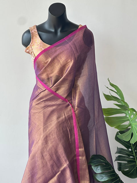 Tissue saree without Blouse