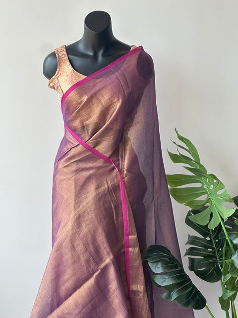 Tissue saree without Blouse