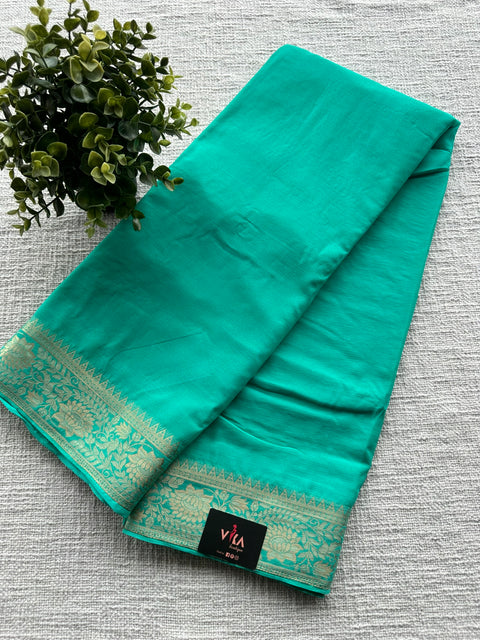 Weaving border semi georgette saree