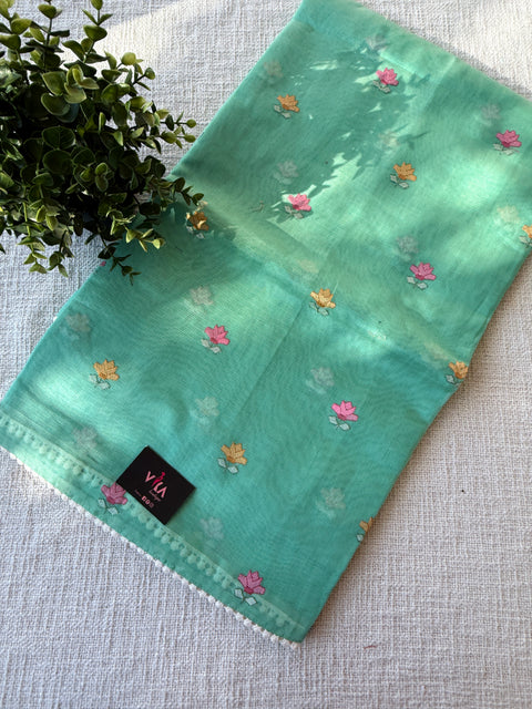 Emb work kota cotton saree