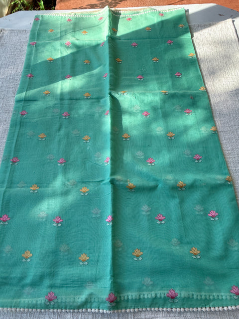 Emb work kota cotton saree