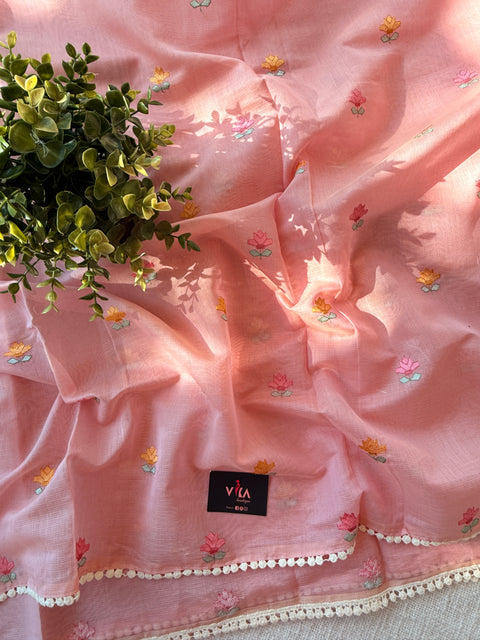 Emb work kota cotton saree