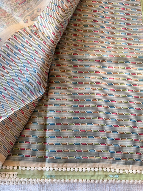 Emb work kota cotton saree