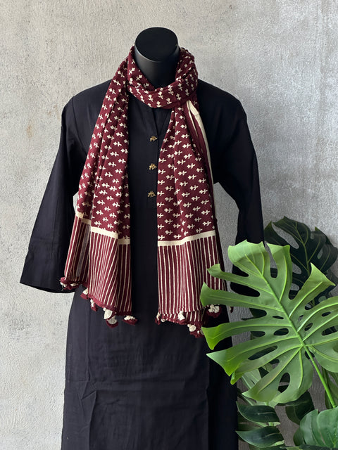 Block Printed Cotton Stole