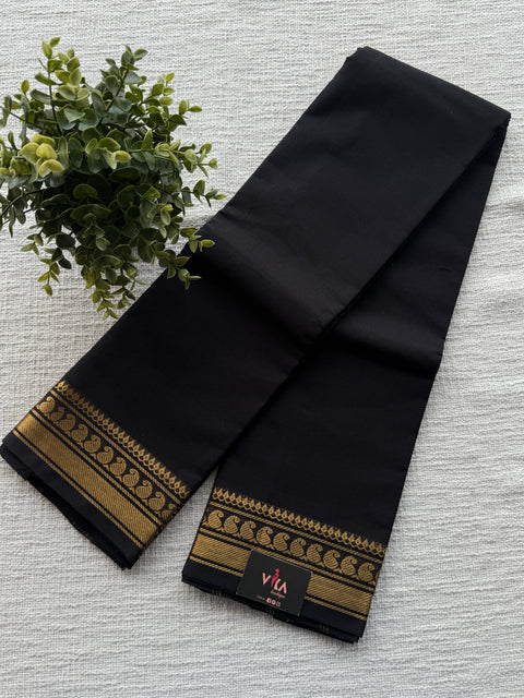 Handloom chettinad cotton saree - Black