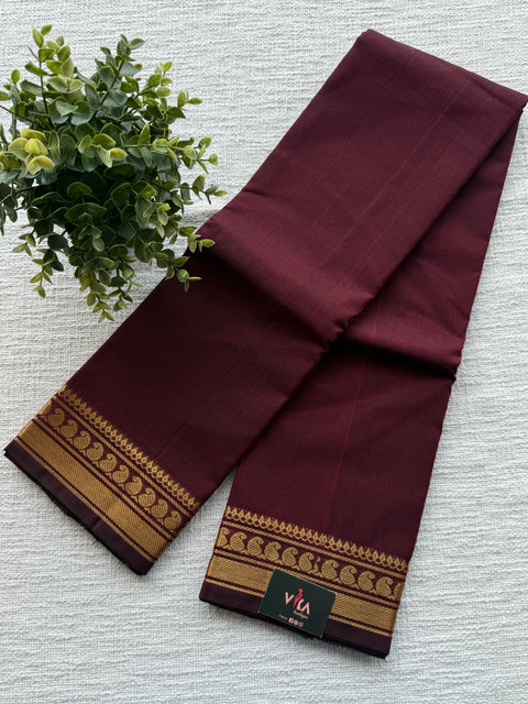 Handloom chettinad cotton saree - Maroon