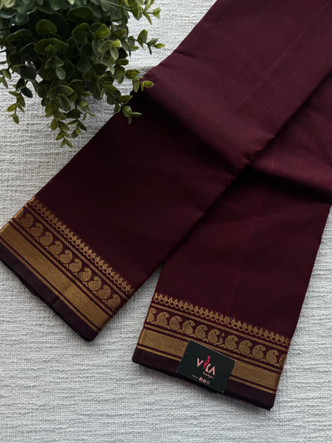 Handloom chettinad cotton saree - Maroon