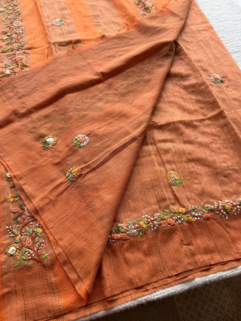 Hand emb banaswara saree