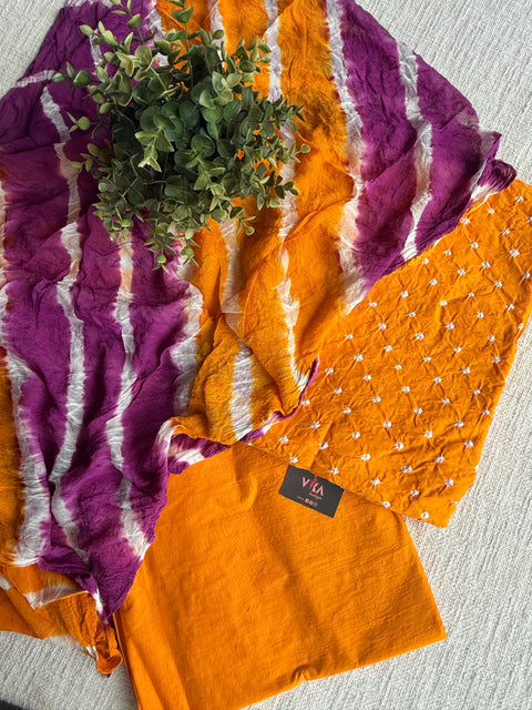 Bhandhej cotton salwar material