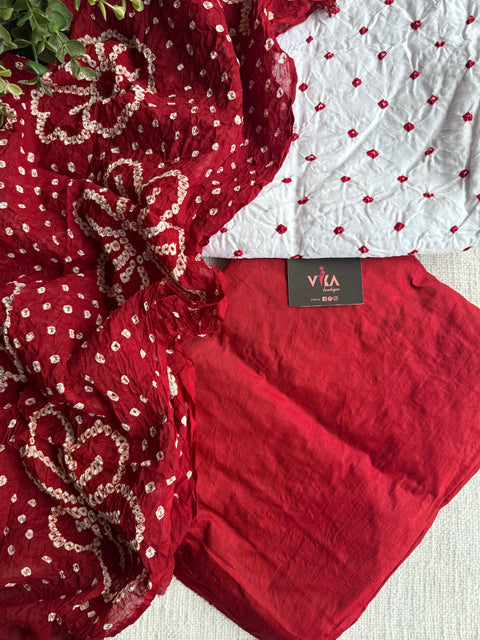 Bhandhej cotton salwar material
