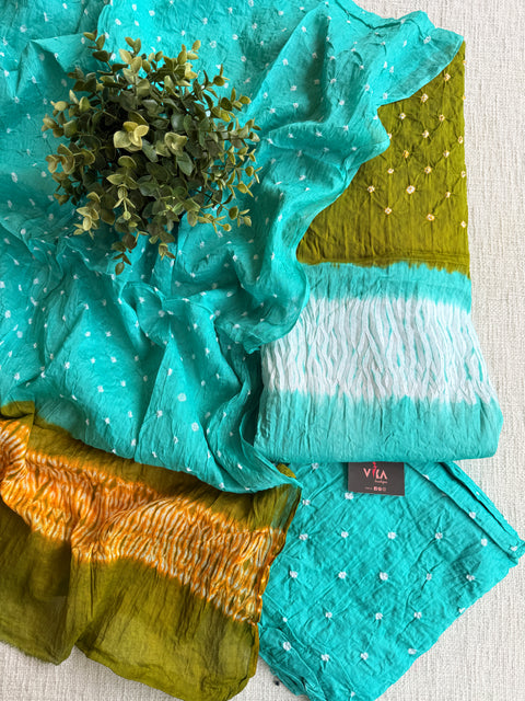 Bhandhej cotton salwar material