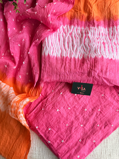 Bhandhej cotton salwar material