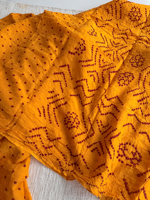 Bhandhej pure cotton saree