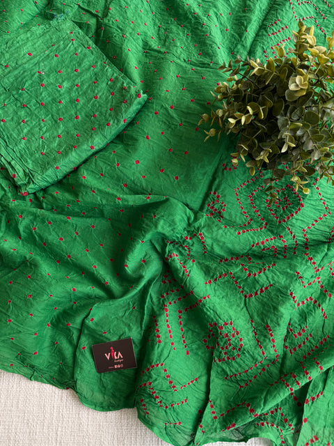 Bhandhej pure cotton saree