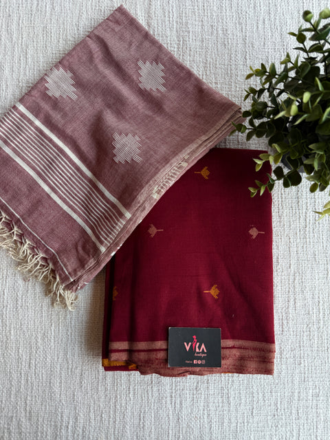 Jamdani Cotton suit set with dupatta