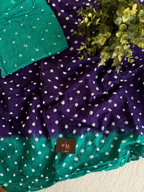 Bhandhej pure cotton saree