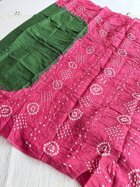 Bhandhej pure cotton saree