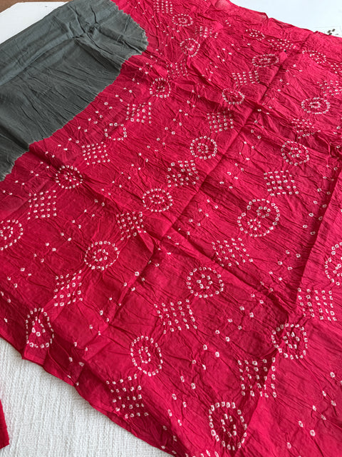 Bhandhej pure cotton saree