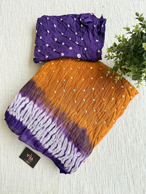 Bhandhej pure cotton saree