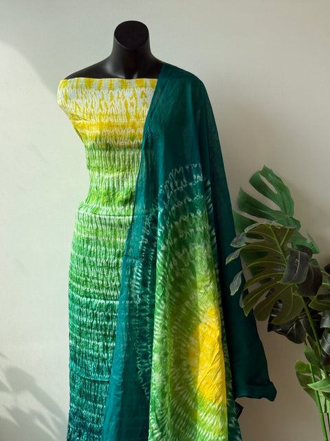 Bhandhej cotton satin salwar material