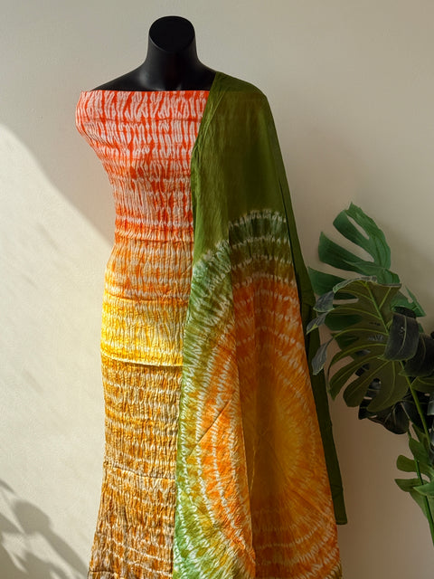 Bhandhej cotton satin salwar material