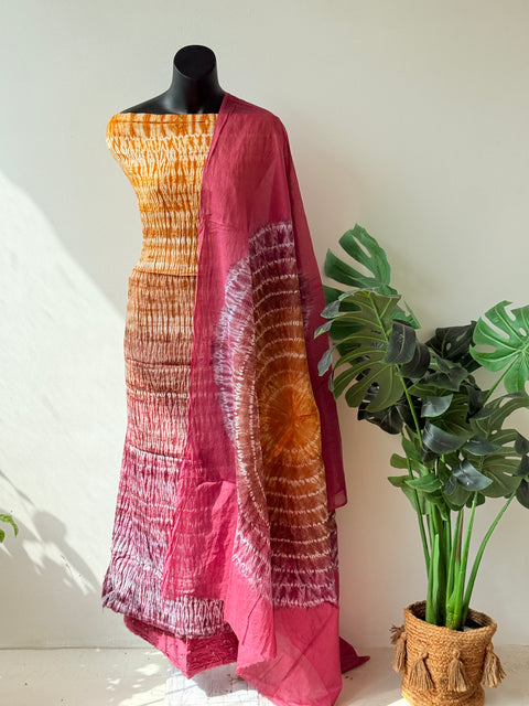 Bhandhej cotton satin salwar material