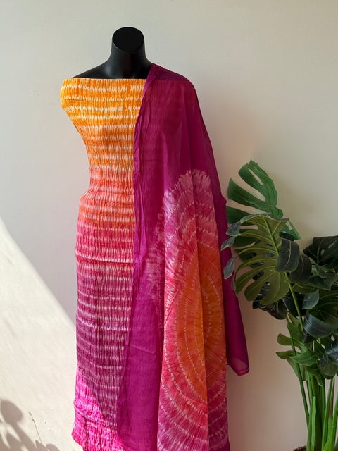 Bhandhej cotton satin salwar material
